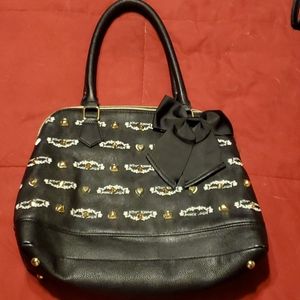Betsey Johnson large black and white purse